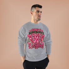 Load image into Gallery viewer, She’s Somebody’s Everything Breast Cancer Awareness | Pink Ribbon Family Support Unisex EcoSmart® Crewneck Sweatshirt