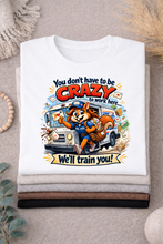 Load image into Gallery viewer, Funny Postal Worker T-Shirt - "You Don’t Have to Be Crazy to Work Here" Graphic Tee