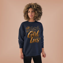 Load image into Gallery viewer, Just A Girl and Her Locs Unisex EcoSmart® Crewneck Sweatshirt