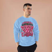 Load image into Gallery viewer, She’s Somebody’s Everything Breast Cancer Awareness | Pink Ribbon Family Support Unisex EcoSmart® Crewneck Sweatshirt