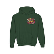 Load image into Gallery viewer, Booked for a Brighter Me Girls Hoodie | Inspirational Reading & Big Dreams Youth Heavy Blend Hooded Sweatshirt