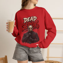 Load image into Gallery viewer, Dead Serious Halloween Sweatshirt | Masked Horror Streetwear Unisex Heavy Blend™ Crewneck Sweatshirt