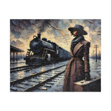 Load image into Gallery viewer, The Journey Ahead – Vintage Train Station Jigsaw Puzzle (110, 252, 520, 1014-piece)