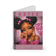 Load image into Gallery viewer, Muted Pink Cry Baby Notes Spiral Notebook - Ruled Line
