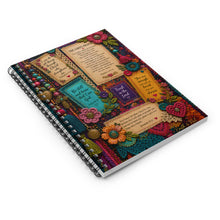 Load image into Gallery viewer, Faith & Fabric - The Lords Prayer- Luxe Junk Journal Spiral Notebook - Ruled Line