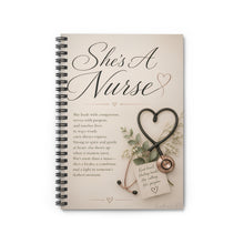 Load image into Gallery viewer, She’s A Nurse – Luxury Inspirational Spiral Notebook - Ruled Line