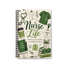 Load image into Gallery viewer, Sage Bloom Nurse Life Spiral Notebook - Ruled Line