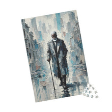 Load image into Gallery viewer, Every Step a Story – Elderly Black Man Jigsaw Puzzle | Textured Urban Fine Art (110, 252, 520, 1014-piece)