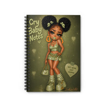 Load image into Gallery viewer, Soft Sage Cry Baby Spiral Notebook (1) - Ruled Line