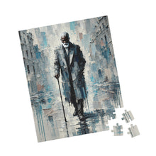 Load image into Gallery viewer, Every Step a Story – Elderly Black Man Jigsaw Puzzle | Textured Urban Fine Art (110, 252, 520, 1014-piece)