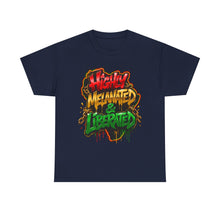 Load image into Gallery viewer, Highly Melanated & Liberated Graffiti Streetwear T-Shirt | Juneteenth Pride Unisex Heavy Cotton Tee