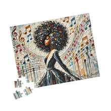 Load image into Gallery viewer, Soulful Symphony – Colorful Abstract Black Art Puzzle (110, 252, 520, 1014-piece)