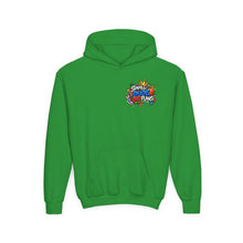 Load image into Gallery viewer, Small Dude Big Plans Boys Basketball Hoodie | Motivational Kids Graphic Youth Heavy Blend Hooded Sweatshirt