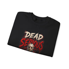 Load image into Gallery viewer, Dead Serious Halloween Sweatshirt | Masked Horror Streetwear Unisex Heavy Blend™ Crewneck Sweatshirt