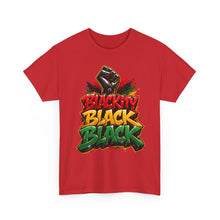 Load image into Gallery viewer, Blackity Black Black T-Shirt | Juneteenth Black Pride Graffiti Streetwear TeeUnisex Heavy Cotton Tee