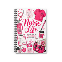 Load image into Gallery viewer, Electric Rose Nurse Life Spiral Notebook - Ruled Line