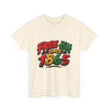 Load image into Gallery viewer, Free-Ish Since 1865 Juneteenth T-Shirt | Distressed Grunge Black History Graphic Unisex Heavy Cotton Tee