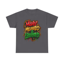 Load image into Gallery viewer, Highly Melanated & Liberated Graffiti Streetwear T-Shirt | Juneteenth Pride Unisex Heavy Cotton Tee