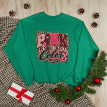 Load image into Gallery viewer, Pink Is More Than a Color Breast Cancer Awareness Unisex EcoSmart® Crewneck Sweatshirt