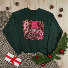 Load image into Gallery viewer, Pink Is More Than a Color Breast Cancer Awareness Unisex EcoSmart® Crewneck Sweatshirt