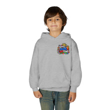 Load image into Gallery viewer, Small Dude Big Plans Boys Basketball Hoodie | Motivational Kids Graphic Youth Heavy Blend Hooded Sweatshirt