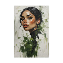 Load image into Gallery viewer, Rooted in Beauty – Botanical Woman Portrait Jigsaw Puzzle | Sage Green Textured Floral Art Puzzle (110, 252, 520, 1014-piece)