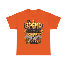 Load image into Gallery viewer, Spend Dat Sh*t Money Graphic Tee | Gold & Black Cash Money Unisex Heavy Cotton Tee