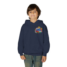 Load image into Gallery viewer, Small Dude Big Plans Boys Basketball Hoodie | Motivational Kids Graphic Youth Heavy Blend Hooded Sweatshirt