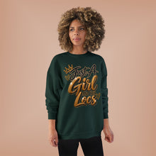 Load image into Gallery viewer, Just A Girl and Her Locs Unisex EcoSmart® Crewneck Sweatshirt