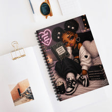 Load image into Gallery viewer, Onyx and Frost Emotional Support Spiral Notebook - Ruled Line