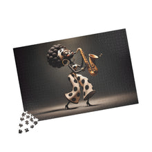 Load image into Gallery viewer, Jazz in Her Soul – Afrocentric Music ArtPuzzle (110, 252, 520, 1014-piece)