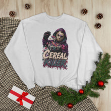 Load image into Gallery viewer, Cereal Killer Halloween Sweatshirt | Masked Horror Graphic Unisex EcoSmart® Crewneck Sweatshirt