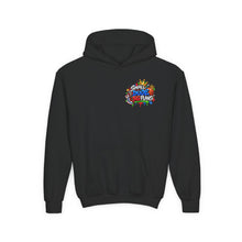 Load image into Gallery viewer, Small Dude Big Plans Boys Basketball Hoodie | Motivational Kids Graphic Youth Heavy Blend Hooded Sweatshirt