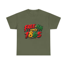 Load image into Gallery viewer, Free-Ish Since 1865 Juneteenth T-Shirt | Distressed Grunge Black History Graphic Unisex Heavy Cotton Tee