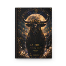 Load image into Gallery viewer, Golden Horns and Moonlight (Taurus) Hardcover Journal Matte