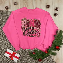 Load image into Gallery viewer, Pink Is More Than a Color Breast Cancer Awareness Unisex EcoSmart® Crewneck Sweatshirt
