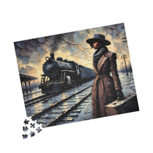 Load image into Gallery viewer, The Journey Ahead – Vintage Train Station Jigsaw Puzzle (110, 252, 520, 1014-piece)