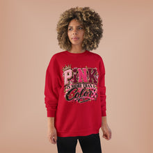 Load image into Gallery viewer, Pink Is More Than a Color Breast Cancer Awareness Unisex EcoSmart® Crewneck Sweatshirt