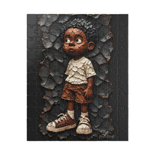 Load image into Gallery viewer, Wonder in His Eyes – Textured Clay Art & Childhood Portrait Puzzle (110, 252, 520, 1014-piece)