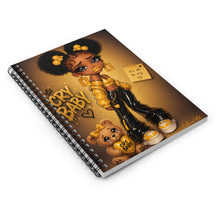 Load image into Gallery viewer, Honey Gold Cry Baby Notes Spiral Notebook - Ruled Line