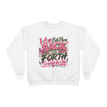 Load image into Gallery viewer, I Love Both Places Back and Forth Sweatshirt – Pink & Green Graphic Unisex EcoSmart® Crewneck Sweatshirt