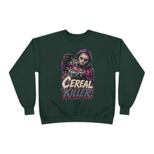 Load image into Gallery viewer, Cereal Killer Halloween Sweatshirt | Masked Horror Graphic Unisex EcoSmart® Crewneck Sweatshirt