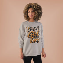 Load image into Gallery viewer, Just A Girl and Her Locs Unisex EcoSmart® Crewneck Sweatshirt