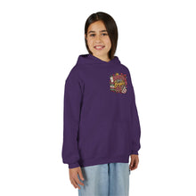 Load image into Gallery viewer, Booked for a Brighter Me Girls Hoodie | Inspirational Reading & Big Dreams Youth Heavy Blend Hooded Sweatshirt