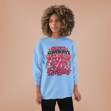 Load image into Gallery viewer, She’s Somebody’s Everything Breast Cancer Awareness | Pink Ribbon Family Support Unisex EcoSmart® Crewneck Sweatshirt