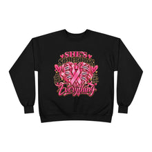 Load image into Gallery viewer, She’s Somebody’s Everything Breast Cancer Awareness | Pink Ribbon Family Support Unisex EcoSmart® Crewneck Sweatshirt
