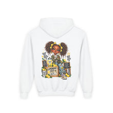 Load image into Gallery viewer, Young Boss Energy Lemonade CEO | Girls Inspirational Graphic Youth Heavy Blend Hooded Sweatshirt