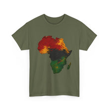 Load image into Gallery viewer, Juneteenth Africa Textured Paint Stroke T-Shirt | Pan African Art Shirt | Afrocentric Pride Tee | Black History Unisex Heavy Cotton Tee