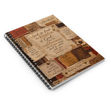 Load image into Gallery viewer, Faith & Fabric- Matthew 6:33 - Luxe Junk Journal Spiral Notebook - Ruled Line