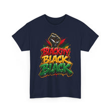 Load image into Gallery viewer, Blackity Black Black T-Shirt | Juneteenth Black Pride Graffiti Streetwear TeeUnisex Heavy Cotton Tee
